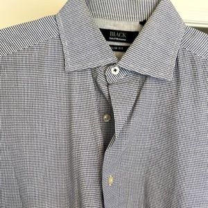 Saks fifth avenue Black slim fit mens dress shirt